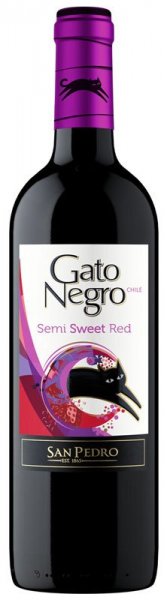 Вино San Pedro, "Gato Negro" Semi-Sweet Red, 2022