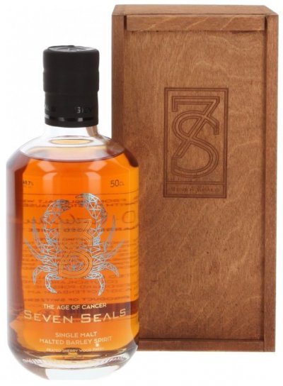 Виски "Seven Seals" Zodiac The Age of Cancer Single Malt, wooden box, 0.5 л