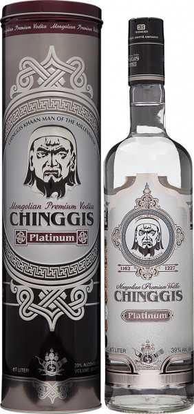Водка "Chinggis" Platinum, metal tube, 1 л