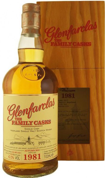 Виски Glenfarclas 1981 Family Casks, in wooden box, 0.7 л