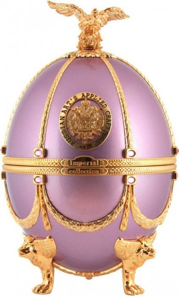 Набор "Императорская Коллекция" в футляре в форме яйца Фаберже, Сиреневый, в бархатной коробке, 0.7 л