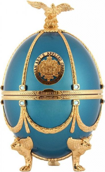 Набор "Императорская Коллекция" в футляре в форме яйца Фаберже, Бирюзового цвета, в бархатной коробке, 0.7 л