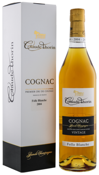 Коньяк "Claude Thorin" Folle Blanche Vintage, Cognac Grande Champagne AOC, 2004, gift box, 0.7 л