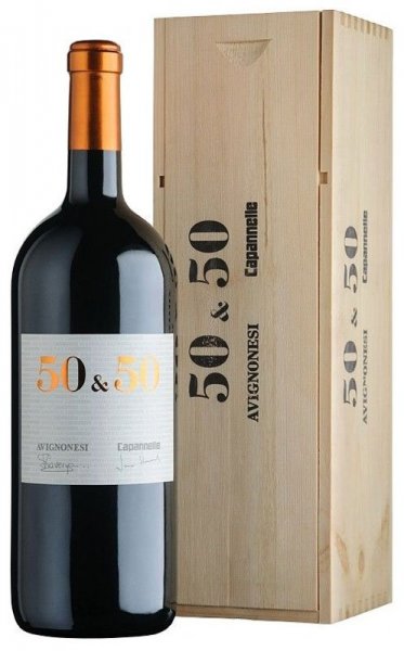 Вино Avignonesi-Capannelle, "50 & 50", Toscana IGT, 2019, wooden box, 5 л