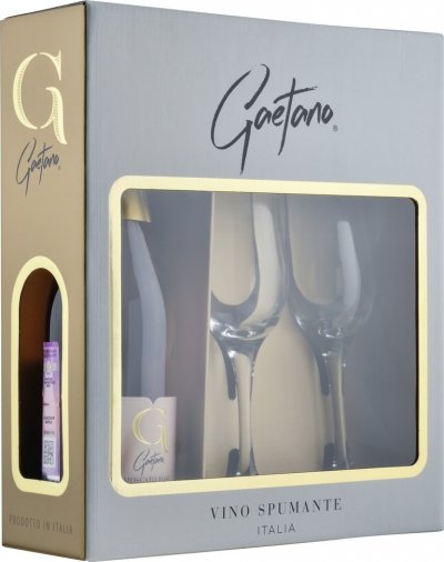 Набор "Gaetano" Moscato Rose, gift set with 2 glasses