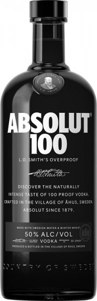 Водка "Absolut" Black 100, 1 л