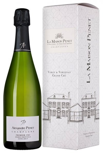 Шампанское Alexandre Penet, Premier Cru Extra Brut, Champagne AOC, gift box