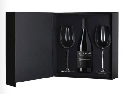 Набор "Alta Mora" Guardiola, Etna Rosso DOC, gift box with 2 glasses