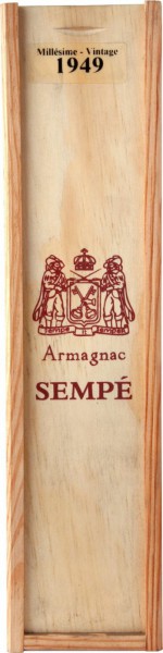 Арманьяк Armagnac Sempe, Millesime, Armagnac AOC, 1949, wooden box, 0.5 л