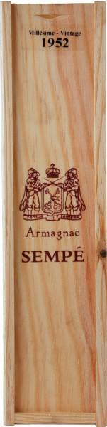 Арманьяк Armagnac Sempe, Millesime, Armagnac AOC, 1952, wooden box, 0.5 л