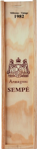 Арманьяк Armagnac Sempe, Millesime, Armagnac AOC, 1982, wooden box, 0.5 л