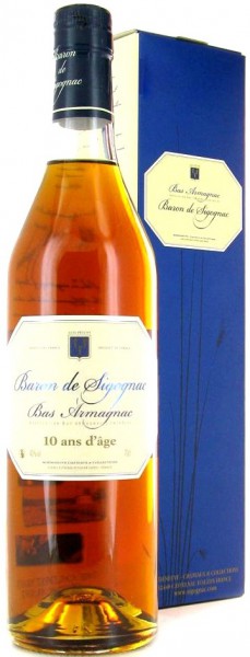 Арманьяк "Baron de Sigognac" 10 ans d'age, gift box, 0.7 л