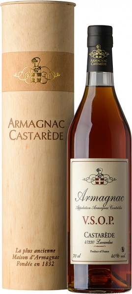 Арманьяк Castarede, "Castarede" VSOP, Armagnac AOC, wooden tube, 0.7 л