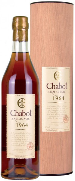 Арманьяк Chabot, 1964, gift tube, 0.7 л