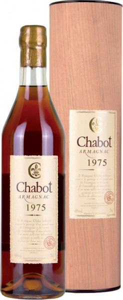 Арманьяк Chabot, 1975, gift tube, 0.7 л