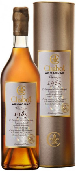Арманьяк Chabot, 1985, gift tube, 0.7 л