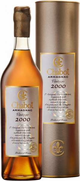 Арманьяк Chabot, 2000, gift tube, 0.7 л