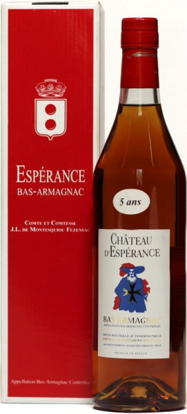 Арманьяк Chateau d'Esperance, Bas-Armagnac, 5 years, box, 0.7 л