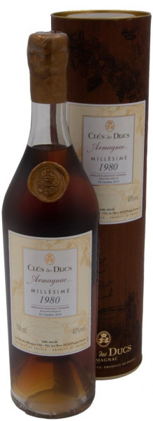 Арманьяк "Cles des Ducs" Millesime, Armagnac AOC, 1980, gift box, 0.7 л