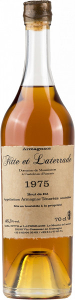 Арманьяк Fitte et Laterrade, Domaine de Mounisson a Castelnau d'Auzan, Armagnac Tenareze AOC, 1975, 0.7 л