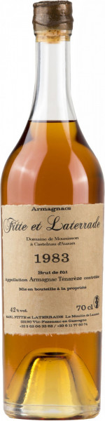 Арманьяк Fitte et Laterrade, Domaine de Mounisson a Castelnau d'Auzan, Armagnac Tenareze AOC, 1983, 0.7 л