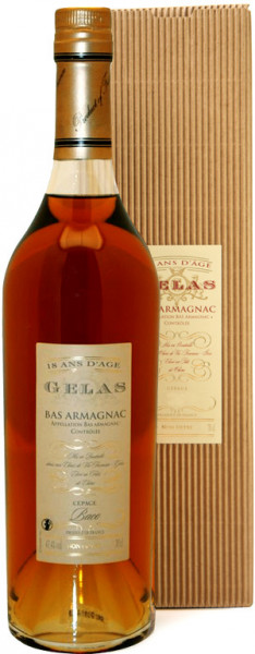 Арманьяк Gelas, "Bas Armagnac" Monocepage Baco, 18 ans, (45,5%), gift box, 0.7 л