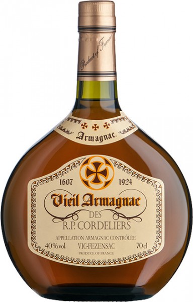 Арманьяк Gelas, "Vieil Armagnac des R.P. Cordeliers", 0.7 л