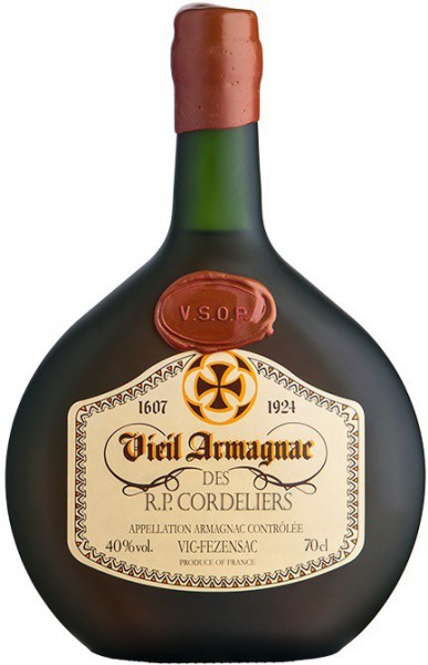 Арманьяк Gelas, "Vieil Armagnac des R.P. Cordeliers" VSOP, 0.7 л