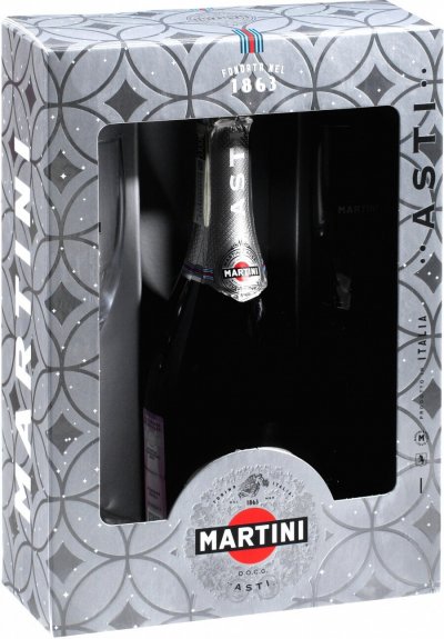 Игристое вино Asti Martini 2 glasses pack