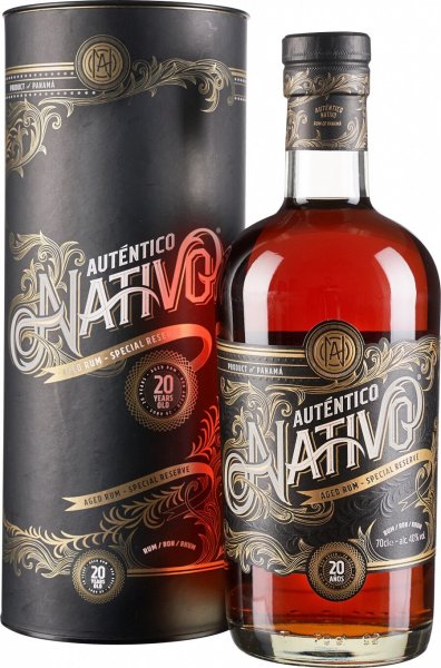 Ром "Autentico Nativo" 20 Years Old, gift box, 0.7 л