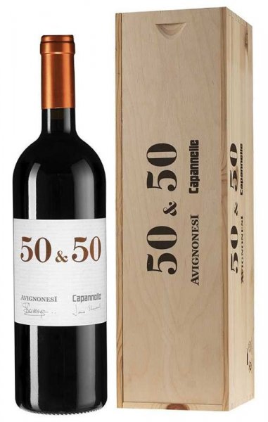 Вино Avignonesi-Capannelle, "50 & 50", Toscana IGT, 2017, wooden box, 1.5 л