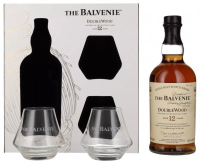 Набор "Balvenie" Doublewood 12 Years Old, gift box with 2 glasses, 0.7 л