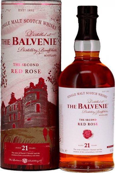 Виски Balvenie, "The Second Red Rose" 21 Years, in tube, 0.7 л