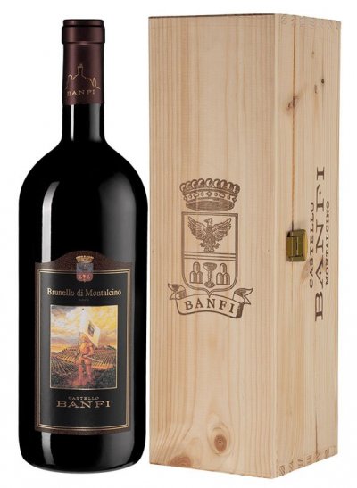 Вино Brunello di Montalcino DOCG, Banfi, 2016, wooden box, 3 л