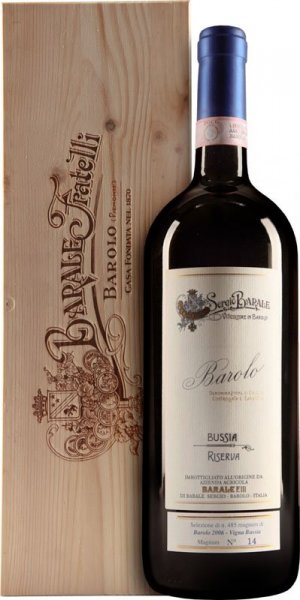 Вино Barale Fratelli, Bussia Riserva, Barolo DOCG, 2007, wooden box, 1.5 л