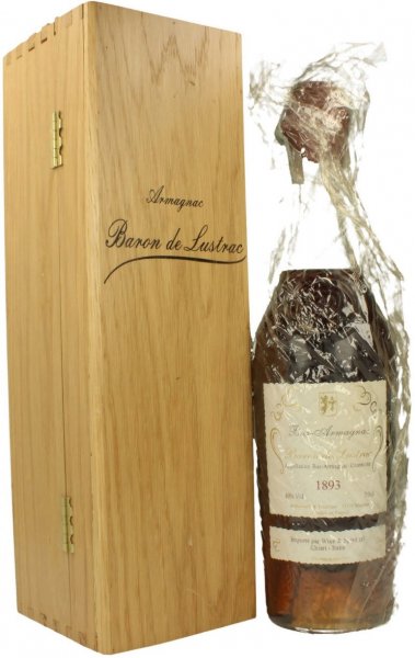 Арманьяк Baron de Lustrac, Bas-Armagnac 1893, gift box, 0.7 л