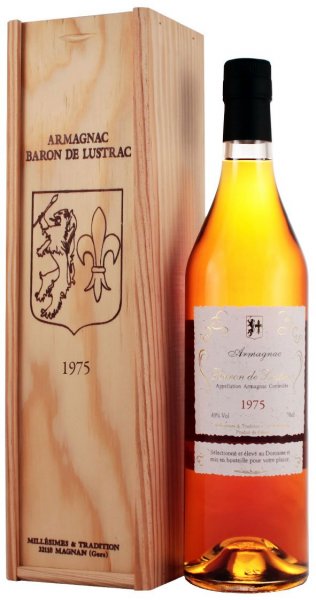 Арманьяк Baron de Lustrac, Bas-Armagnac 1975, gift box, 0.5 л