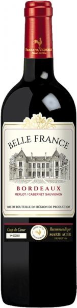 Вино "Belle France" Bordeaux AOC Rouge, 2018