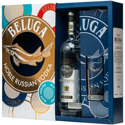 Водка "Beluga" Noble, gift box with glass, 0.7 л
