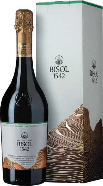 Игристое вино Bisol, "Crede" Prosecco di Valdobbiadene Superiore DOCG, gift box