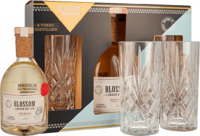 Джин "Blossom" Gran Reserva, gift box with 2 glasses 0.7 л