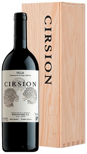 Вино Bodegas Roda, "Cirsion", Rioja DOC, 2018, wooden box