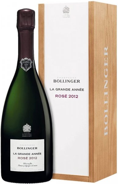 Шампанское Bollinger, "La Grande Annee" Rose Brut AOC, 2012, wooden box
