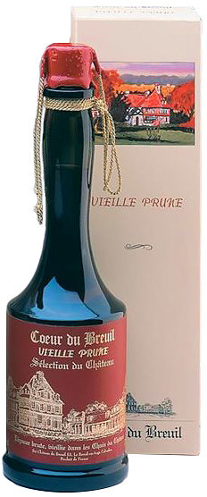 Бренди Chateau du Breuil, "Coeur du Breuil" Vieille Prune Selection du Chateau, Pays d'Auge AOC, gift box, 0.7 л
