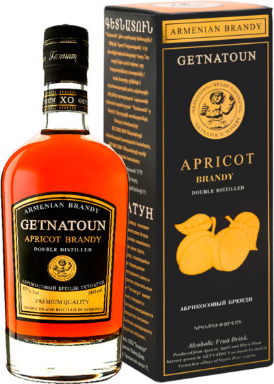Бренди "Getnatoun" Apricot, gift box, 0.5 л