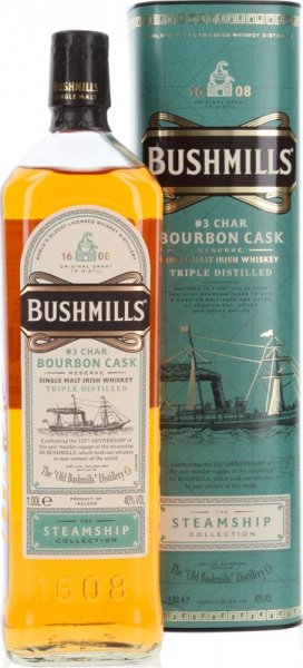 Виски "Bushmills" Steamship Bourbon Cask, in tube, 1 л