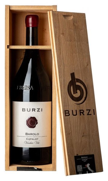 Вино Alberto Burzi, Barolo "Capalot" Vecchie Viti DOCG, 2015, wooden box, 1.5 л