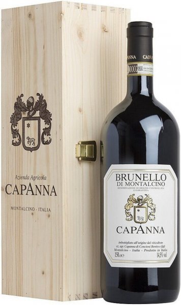 Вино Capanna, Brunello di Montalcino DOCG, 2017, wooden box, 1.5 л