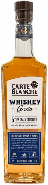Виски "Carte Blanche" Grain, 0.5 л