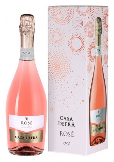 Игристое вино Casa Defra, Prosecco DOC Rose, gift box